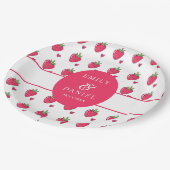Assiettes En Carton Whimsical Pink Strawberry Wedding (Angle)