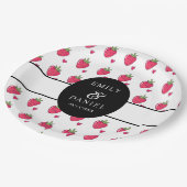 Assiettes En Carton Whimsical Pink Strawberry Wedding (Angle)