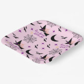 Assiettes En Carton Whimsical "Run Away With Me" Halloween Witch & Bat (Angulaire)