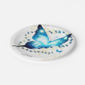 Assiettes En Carton Whimsical Simple Butterfly Anniversaire (Angle)
