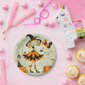Assiettes En Carton whimsical/sorcière/citrouille/chute (Fête)