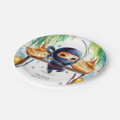 Assiettes En Carton Whimsical Spy Ninja Anniversaire (Angle)