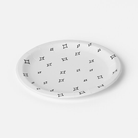 Assiettes En Carton Whimsical Tini Bit Ancienne étoile (Angle)