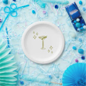 Assiettes En Carton Whimsical Tini Bit Martini Anniversaire (Fête)