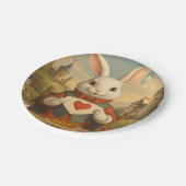 Assiettes En Carton Whimsical White Rabbit Hearts Enchanted Wonderland (Angle)