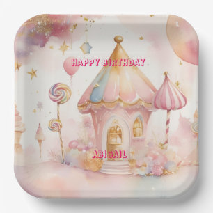 Assiettes En Carton Whimsical Wonders Plaque de papier Candyland