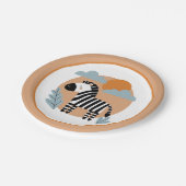 Assiettes En Carton Whimsical Zebra Scandinave Influencée (Angle)