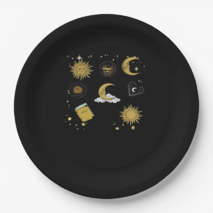 Assiettes En Carton Whimsigoth Sun Moon Witchy Classic