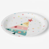 Assiettes En Carton Whimssical moderne Pastel Polka Dot Christmas (Angle)