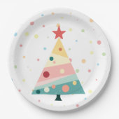 Assiettes En Carton Whimssical moderne Pastel Polka Dot Christmas (Devant)