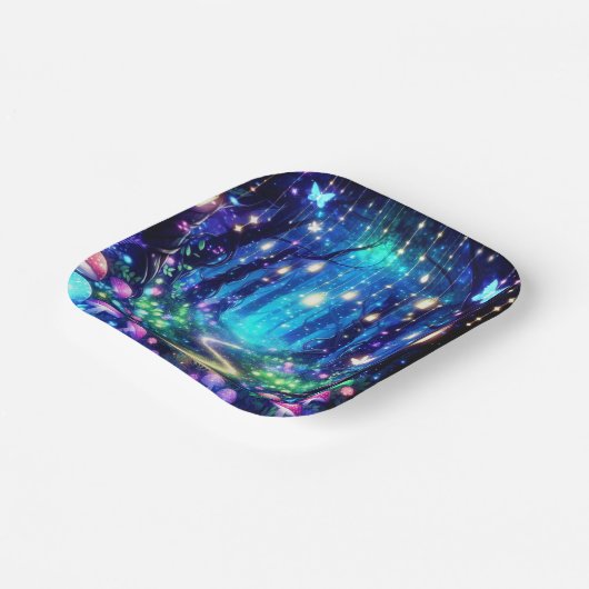 Assiettes En Carton Whimsy Elegant Baby shower forestier enchanté (Angulaire)