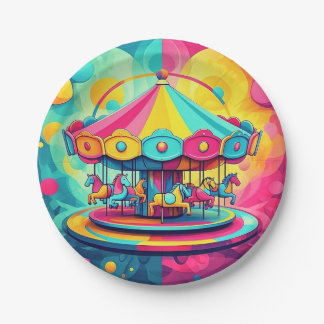 ASSIETTES EN CARTON " WHIRLLING WONDER "