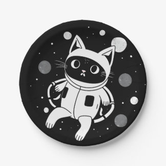 Assiettes En Carton Whiskers dans l'espace
