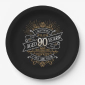 Assiettes En Carton Whiskey Mens Funny 90e anniversaire (Devant)