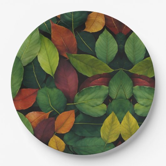 Assiettes En Carton Whispers of Autumn "Papier Plate" Feuilles (Devant)