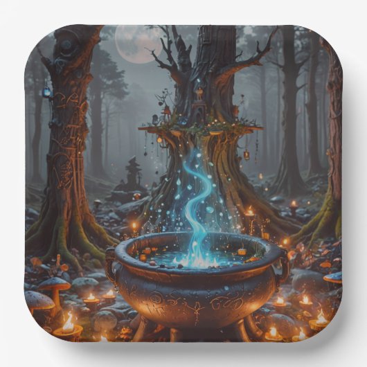 Assiettes En Carton Whispers of Magic Beneath the Moon (Recto)