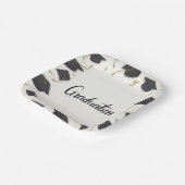 Assiettes En Carton White Cap & Confetti Graduation (Angulaire)