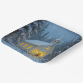 Assiettes En Carton White Christmas Chapel In Winter Pines (Angulaire)