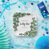 Assiettes En Carton White Clochers Lucky One First Birthday (Fête)