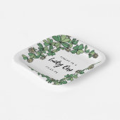 Assiettes En Carton White Clochers Lucky One First Birthday (Angulaire)