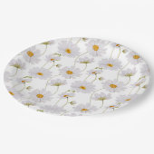 Assiettes En Carton White Daisy (Angle)
