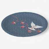 Assiettes En Carton White Peace Dove With Peace Text (Angle)