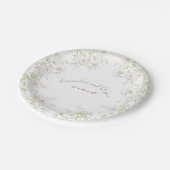 Assiettes En Carton White Rose Classic Wedding (Angle)