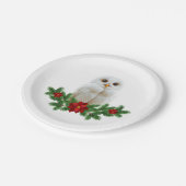 Assiettes En Carton White Snow Christmas Owl (Angle)