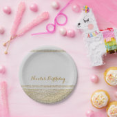 Assiettes En Carton White & Sparking Gold Glam Chic Elegant Party (Fête)