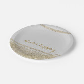 Assiettes En Carton White & Sparking Gold Glam Chic Elegant Party (Angle)