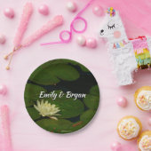 Assiettes En Carton White Waterlily I Peaceful (Fête)