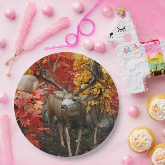 Assiettes En Carton Whitetail En Automne (Fête)