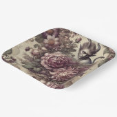 Assiettes En Carton Wicked Plum Petals – Gothic Floral Design (Angulaire)