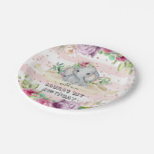 Assiettes En Carton Wild One - Baby Elephant and Flowers 1er anniversa (Angle)