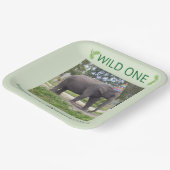 Assiettes En Carton Wild One Elephant First Birthday Celebration (Angulaire)
