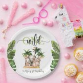 Assiettes En Carton Wild One First 1st Safari Animaux Anniversaire (Fête)