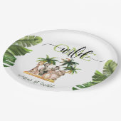 Assiettes En Carton Wild One First 1st Safari Animaux Anniversaire (Angle)