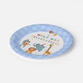 Assiettes En Carton Wild One First Birthday (Angle)
