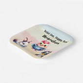 Assiettes En Carton Wild One Happy Fun Woodland Animaux Aquarelle (Angulaire)