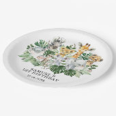 Assiettes En Carton Wild One Jungle Safari Animaux Anniversaire (Angle)