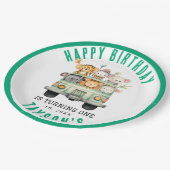 Assiettes En Carton Wild One Jungle Safari Animaux Garçon 1er annivers (Angle)