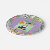 Assiettes En Carton Wild One Jungle Safari Thème 1er anniversaire fête (Angle)