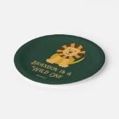 Assiettes En Carton Wild One Lion fête d'anniversaire Jungle Safari (Angle)