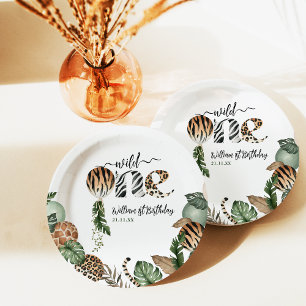 Assiettes En Carton Wild One moderne genre Neutre 1er anniversaire