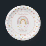 Assiettes En Carton Wild One Muted Rainbow Girl's 1st Birthday Party<br><div class="desc">Quand j'ai fait des recherches sur les invitations tendance pour bébés, j'ai trouvé ce design moderne et mignon arc-en-ciel et je l'AIME ! Dans un style boho, il présente des couleurs douces et muettes, des coeurs dégoulinants et des scripts manuscrits. J'ai maintenant conçu ce design dans une plaque de papier...</div>