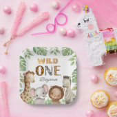 Assiettes En Carton Wild One Safari 1ère fête d'anniversaire (Fête)