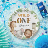 Assiettes En Carton Wild One Safari 1ère fête d'anniversaire (Fête)