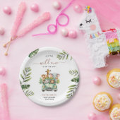 Assiettes En Carton Wild One Safari Animaux Baby shower garçon (Fête)
