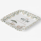 Assiettes En Carton Wild One Safari Animaux Baby shower neutre (Angulaire)