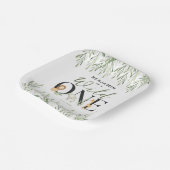 Assiettes En Carton Wild One Safari Animaux Garçon 1er fête d'annivers (Angulaire)